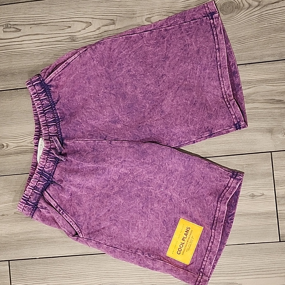 Zara Boy's Washed Purple Shorts